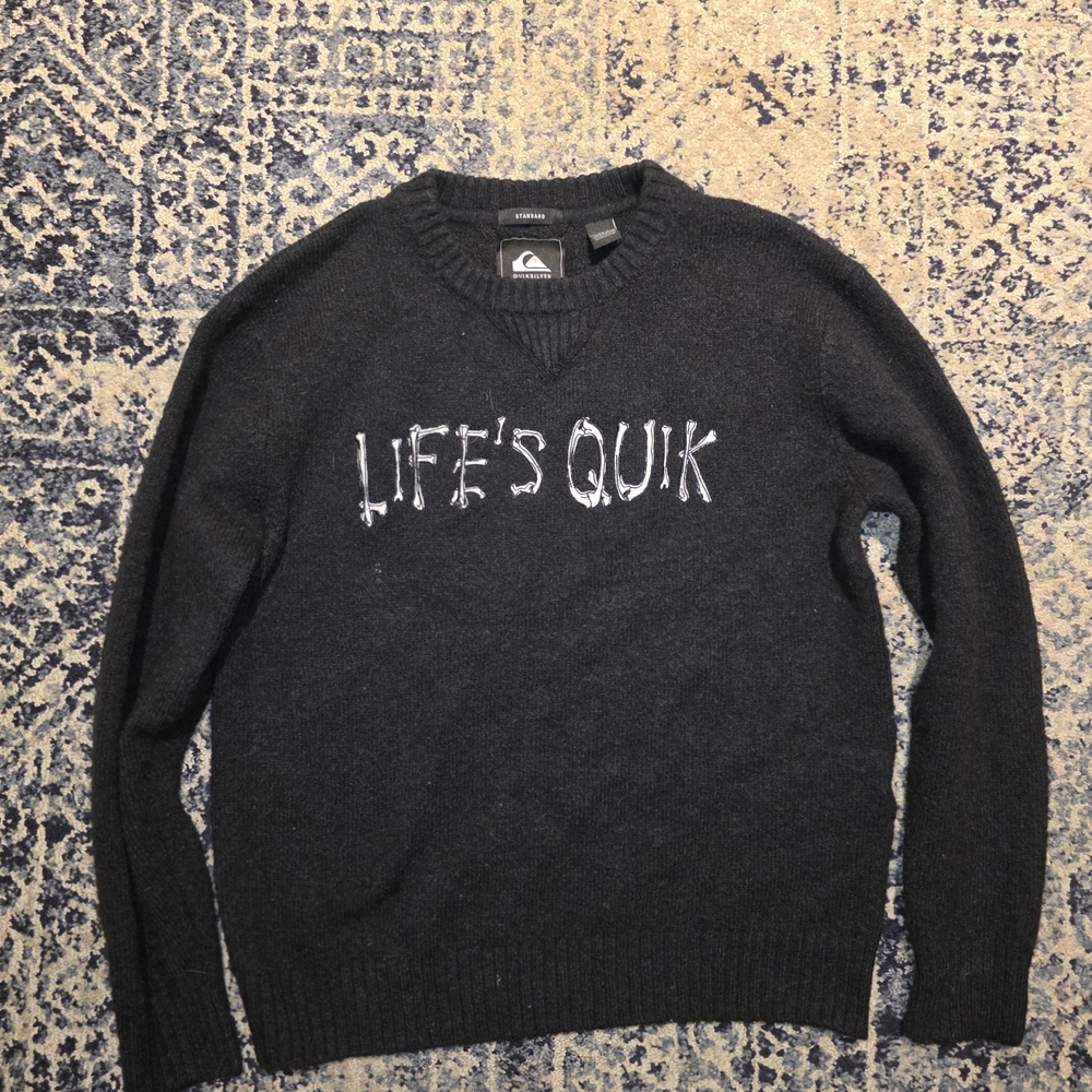 Quiksilver Dark Gray Crewneck Sweater